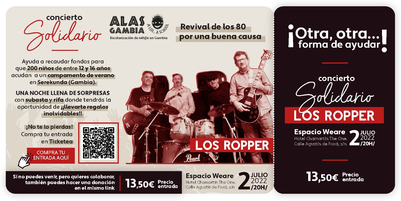 Concierto solidario el 2 de julio